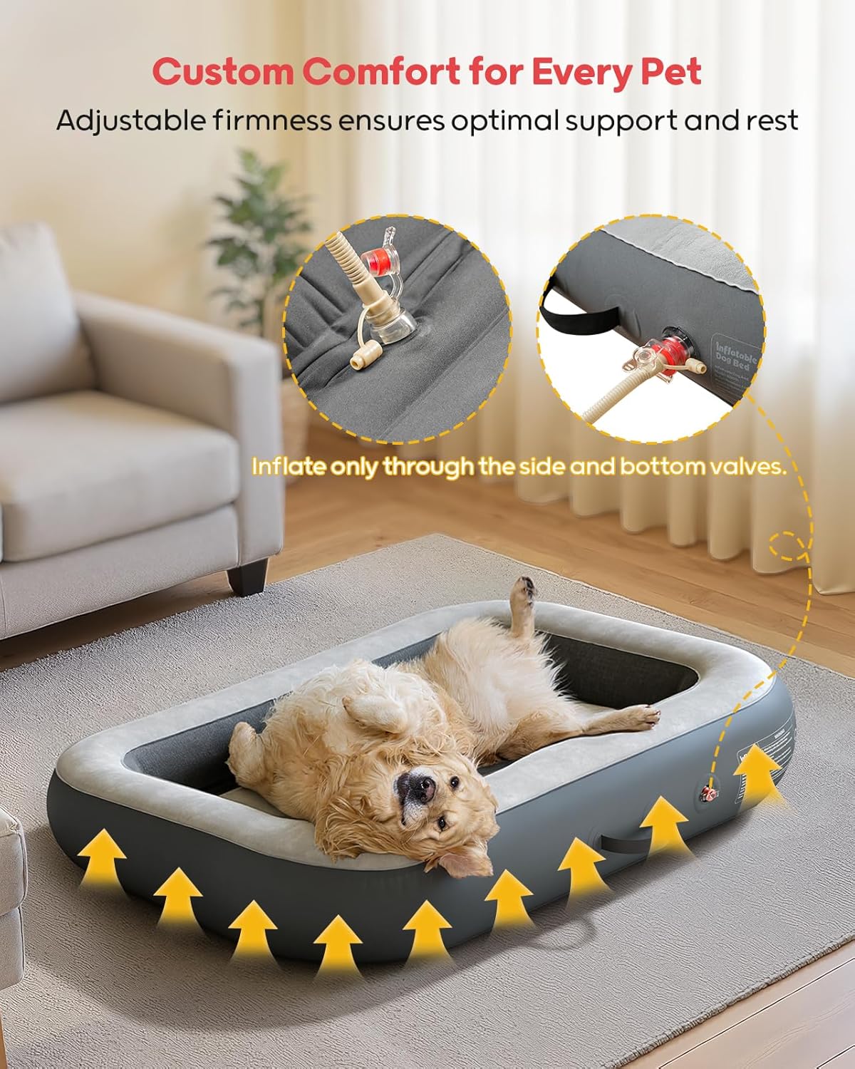 Inflatable Dog Bed for Home Travel and Outdoor, Pet