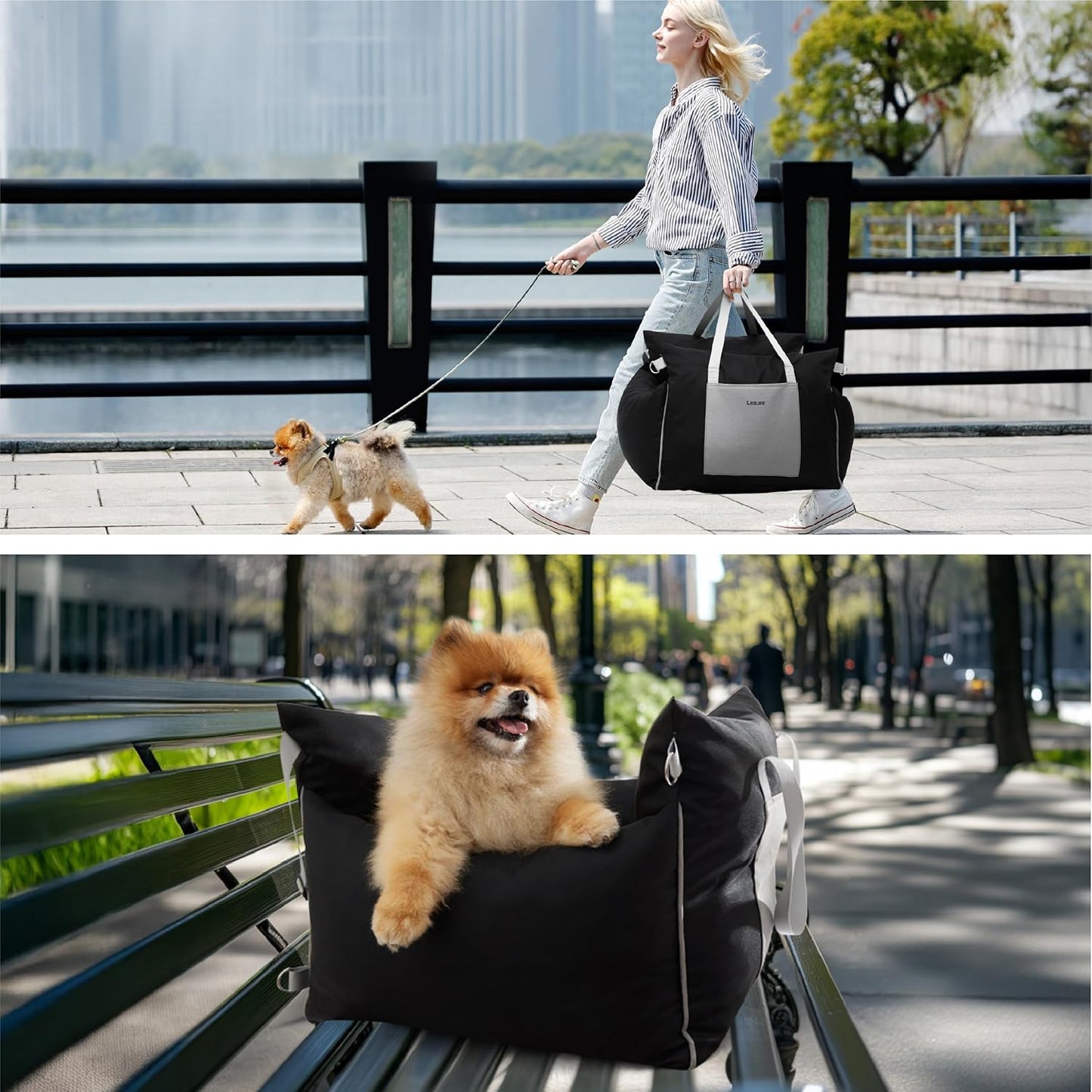 Lesure Small Dog Car Seat for Small Dogs - Waterproof Dog