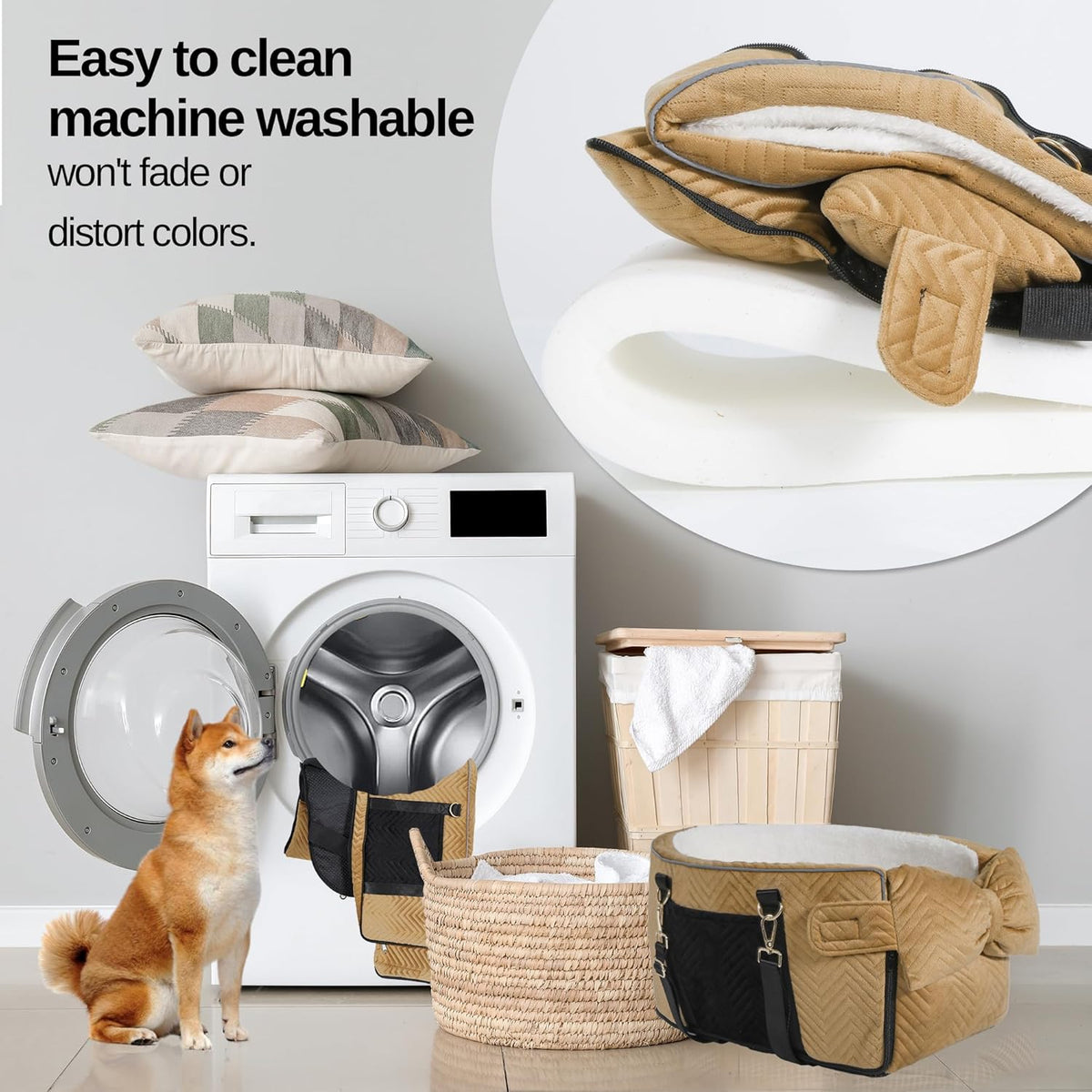 Dog Car Seat for Small Dogs Adjustable Portable Center