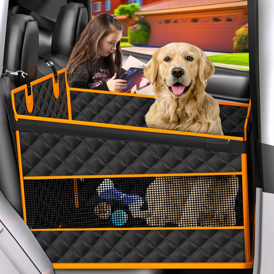 Dog Car Seat for Large Medium Dogs, Back Seat Extender with