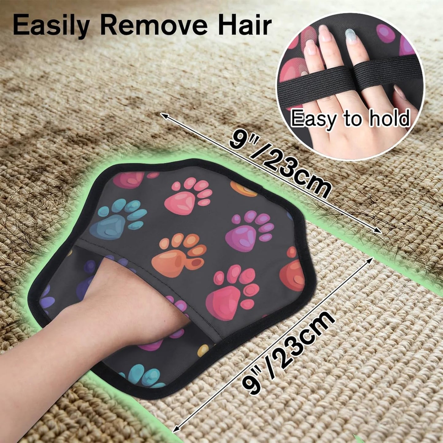 Colorful Cartoon Paw Print 2Pcs Electrostatic Reusable Pet