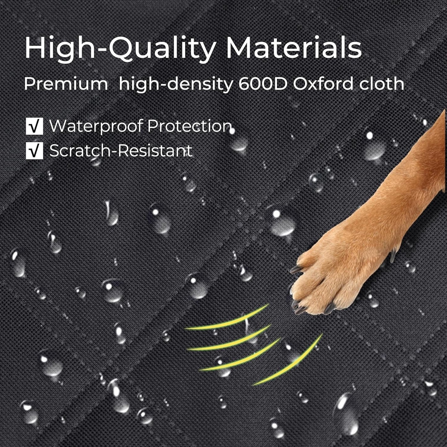 Dog Front Seat Cover for Car, Waterproof 600D Oxford Cloth