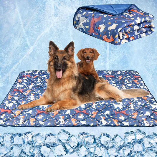 wegreeco Pet Dog Cooling Mat for Cats,Lightweight Bed Outdoor Cooling Blanket for Dogs and Cats,Small Medium Large Puppy Cool Pad for Dogs,Cute S