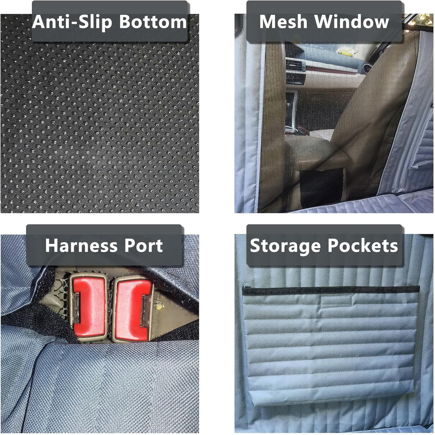 Back Seat Extender for Dogs, Dog Car Seat Cover, Back Seat