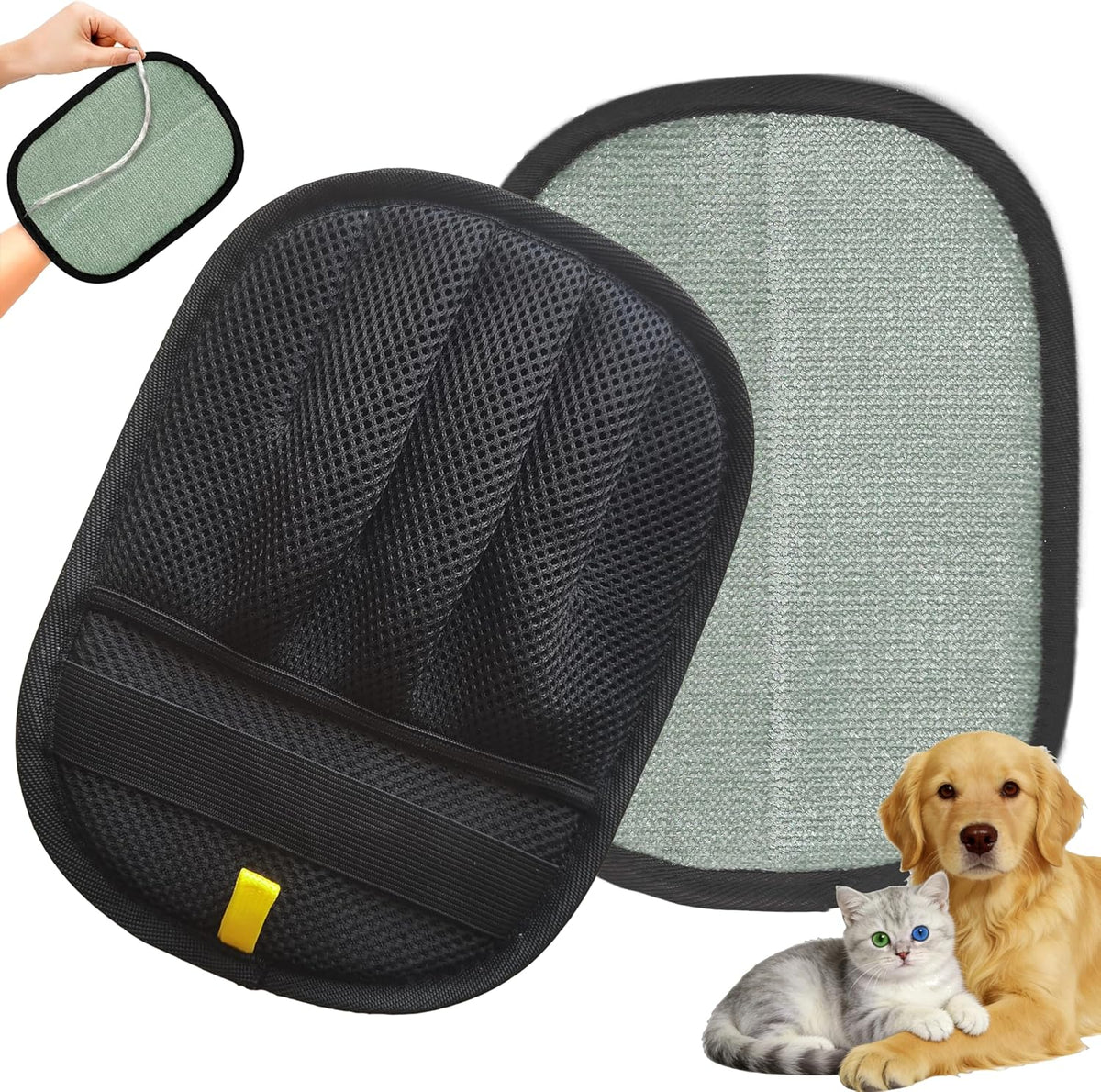 Pet Hair Removal Glove for Cat & Dog,Resuable Five-Finger