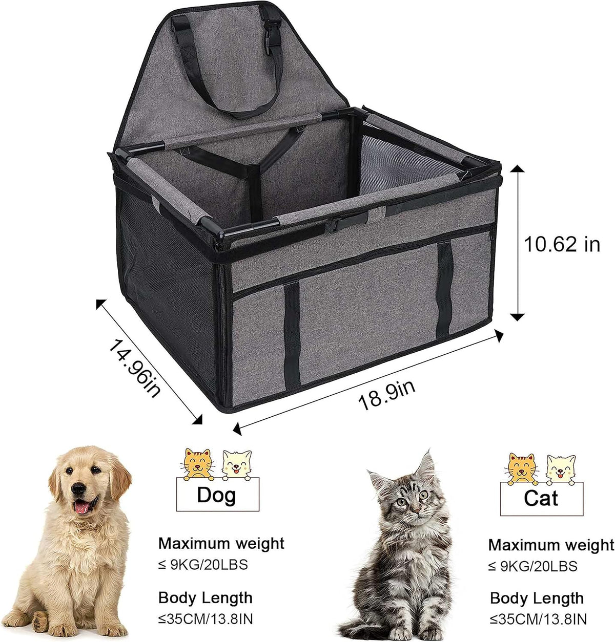Dog Car Seats for Small and Medium Dogs,Portable Puppy/Pet