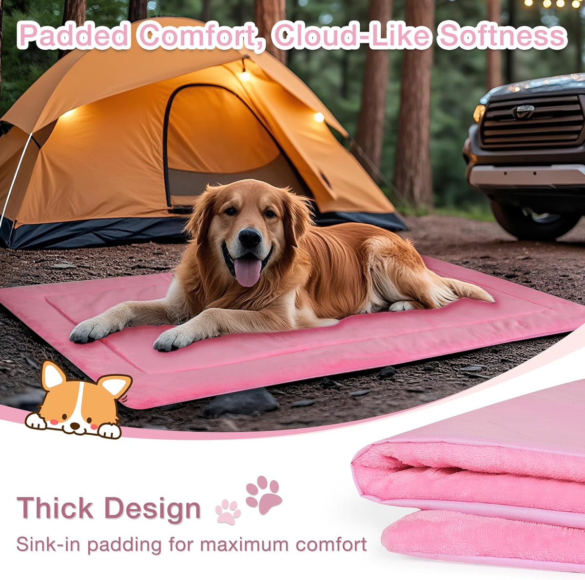 Waterproof Foldable Dog Bed Pad for Camping & Travel