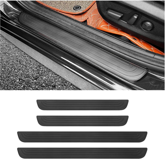 4PCS Car Door Sill Protector,Anti-Scratch Rubber Car Door