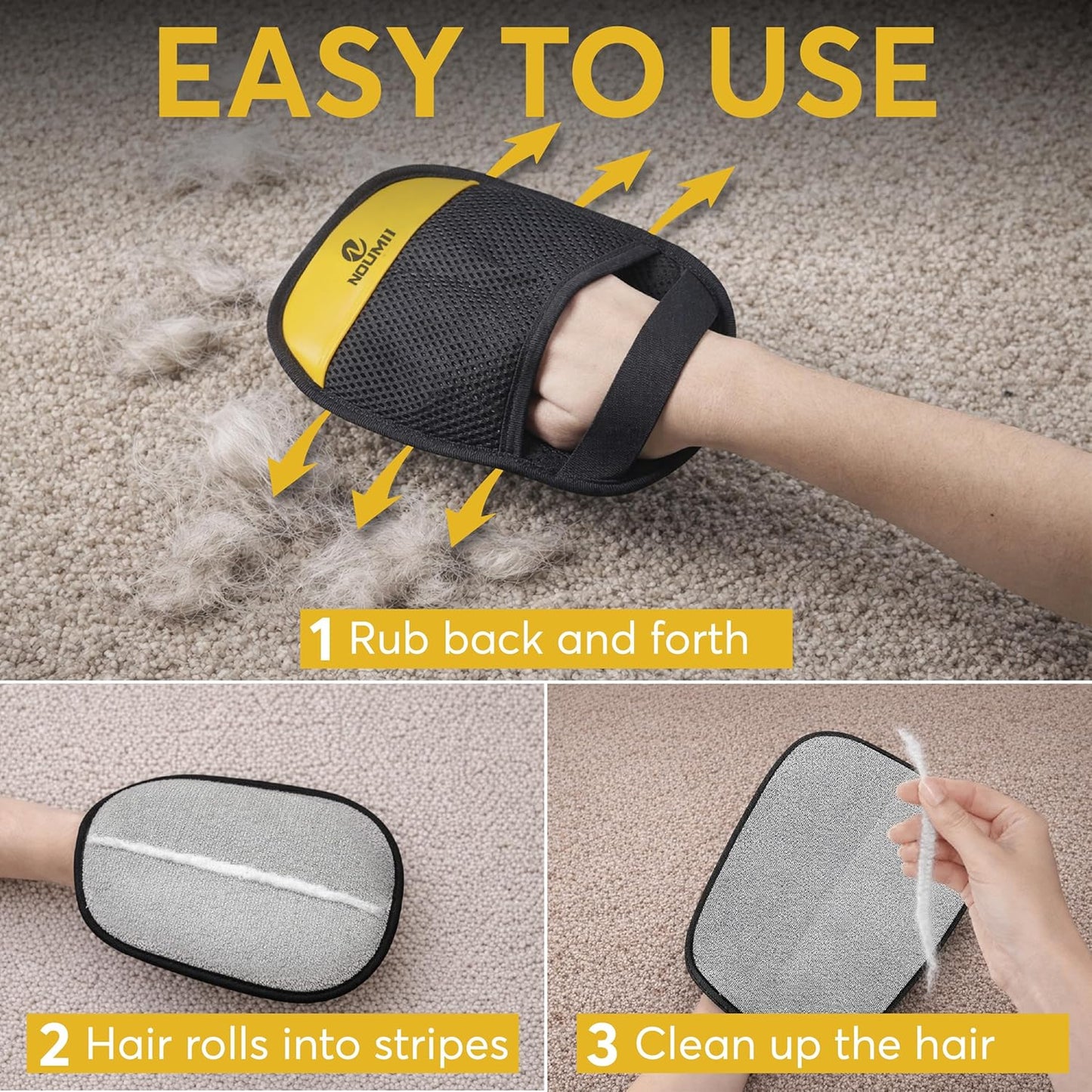 2 Pack Pet Hair Removal Glove - Pet Hair Removal Glove