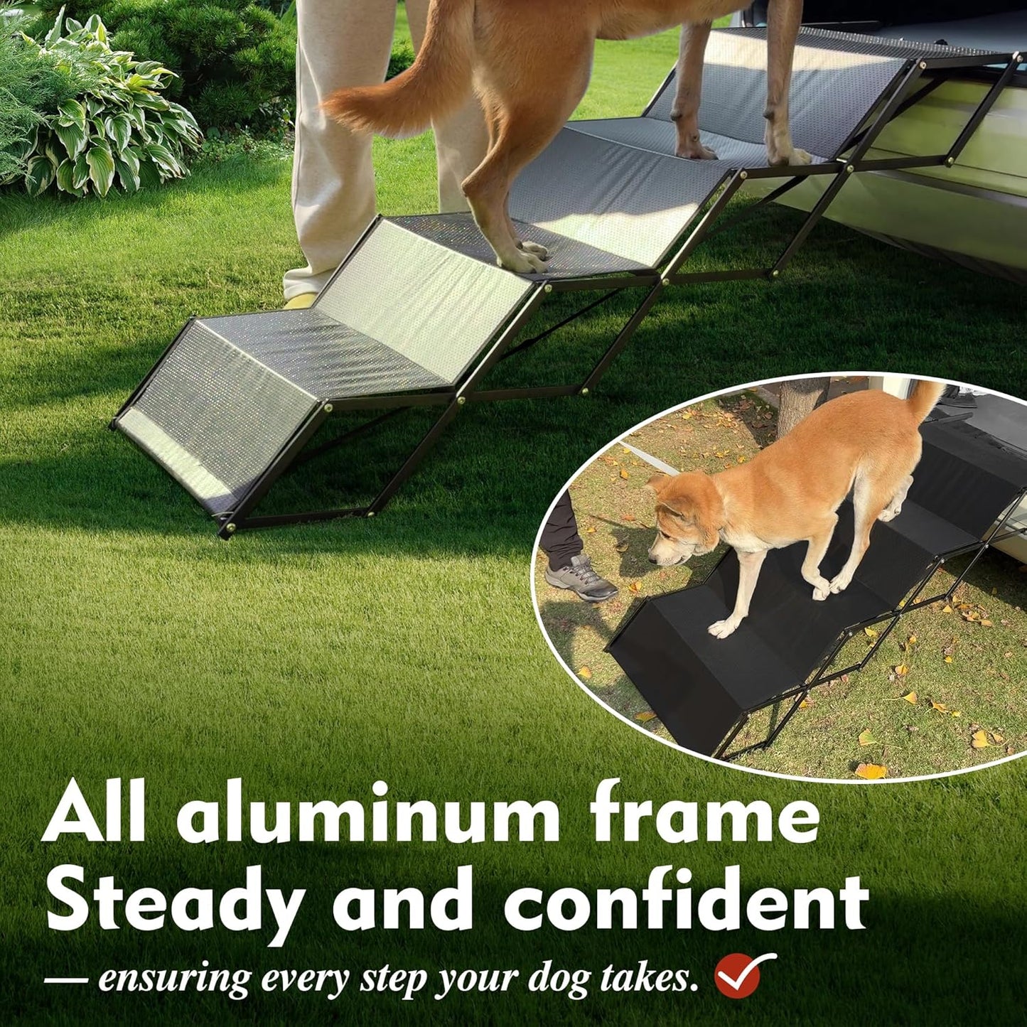 Dog ramp, 5-Step Dog ramps for Large Dogs with Non-Slip