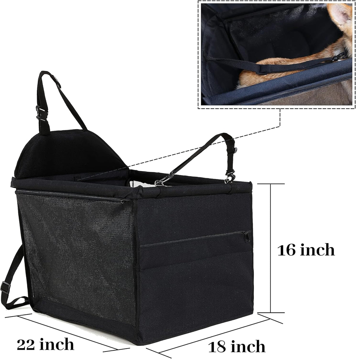 Dog Car Seat for Medium Sized Dog, Booster Car Seat with