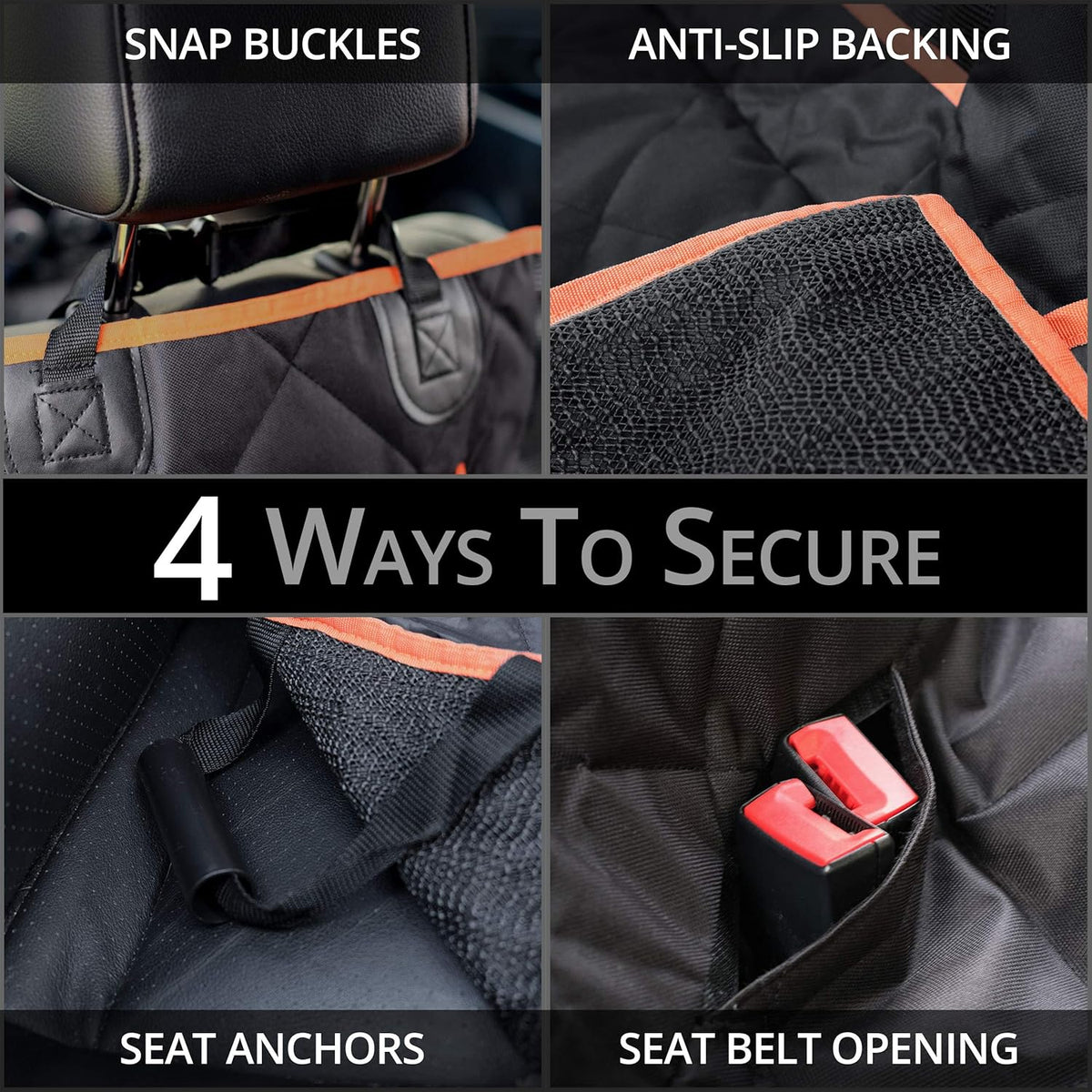 Dog Car Seat Cover, Back Seat Pet Cover- Waterproof