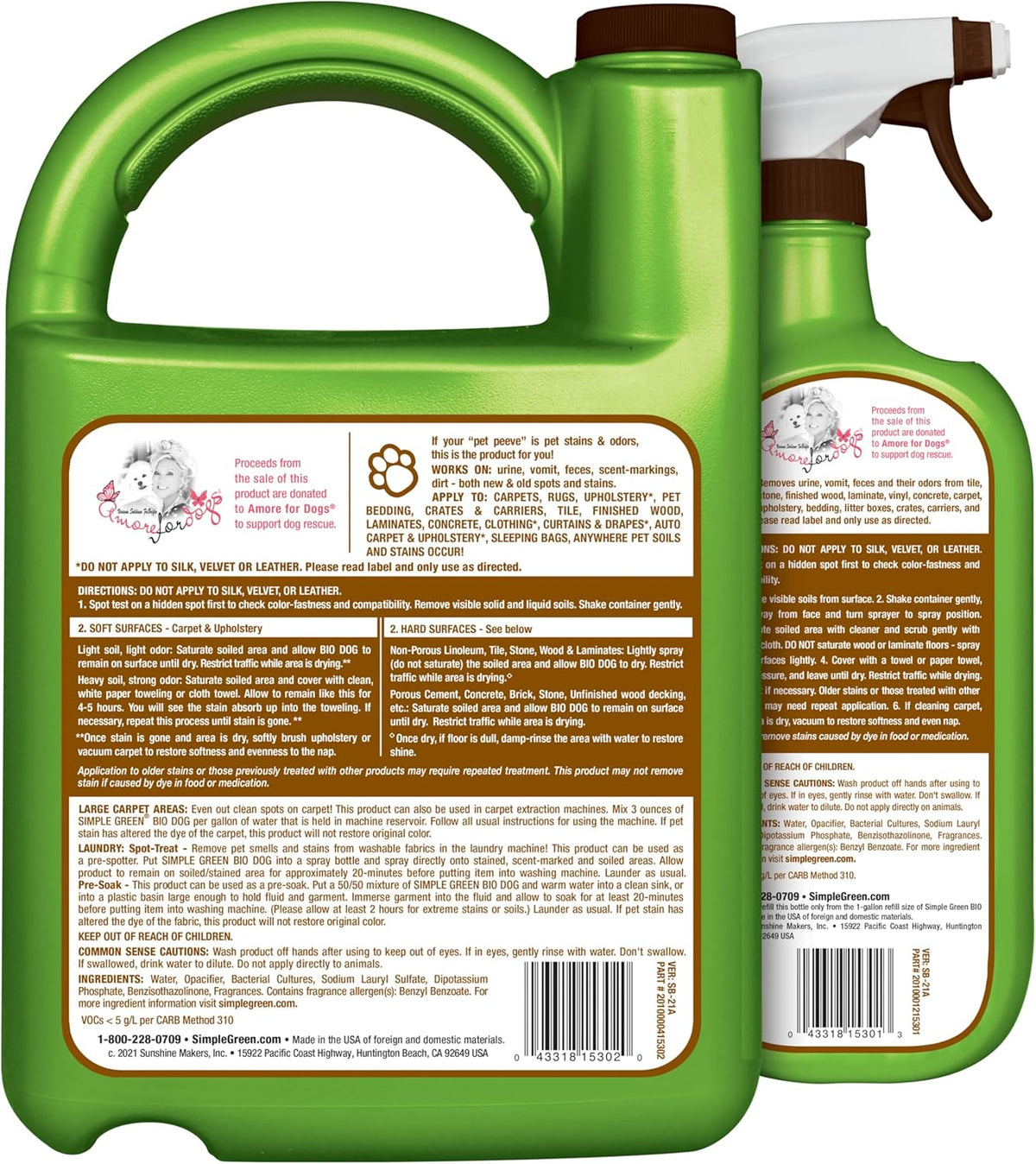Bio Dog Active Stain & Odor Remover - Enzyme Cleaner &