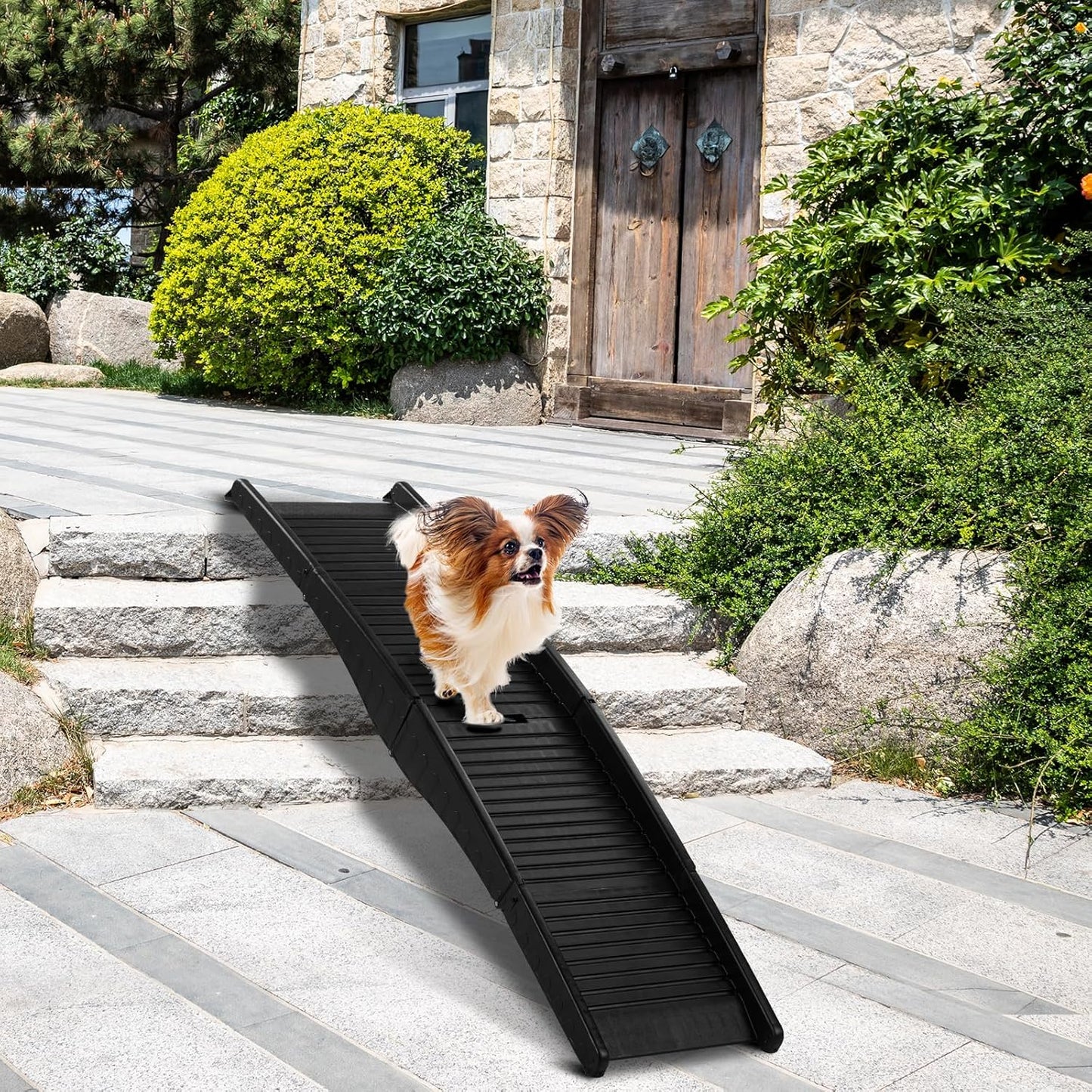60 inch Folding Dog Ramp for Car, Tri-Fold 60" Long Folding