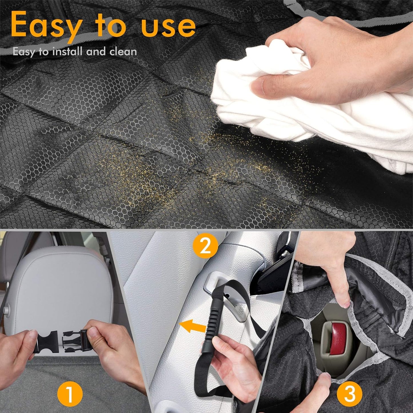Bench Car Seat Cover Protector - Strong &