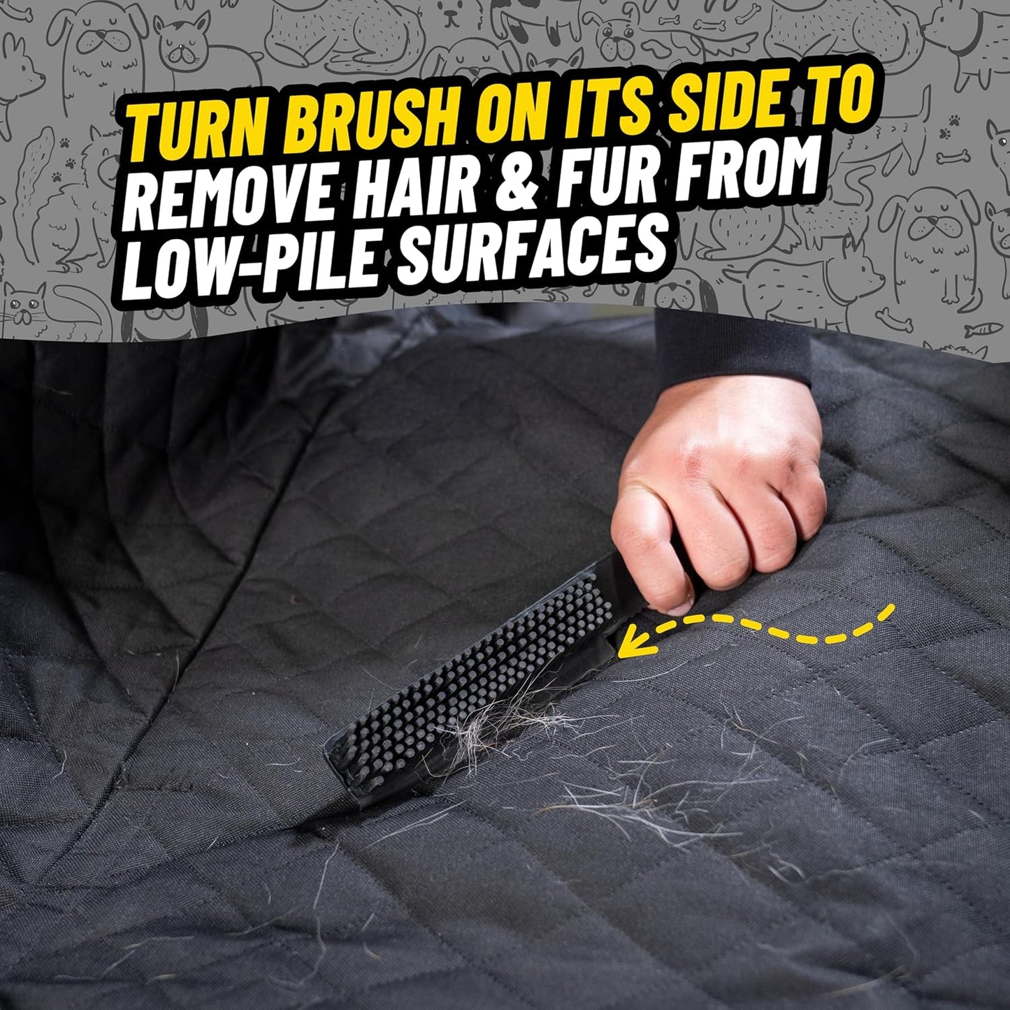 Professional Rubber Pet Hair Removal Brush – Multi Surface