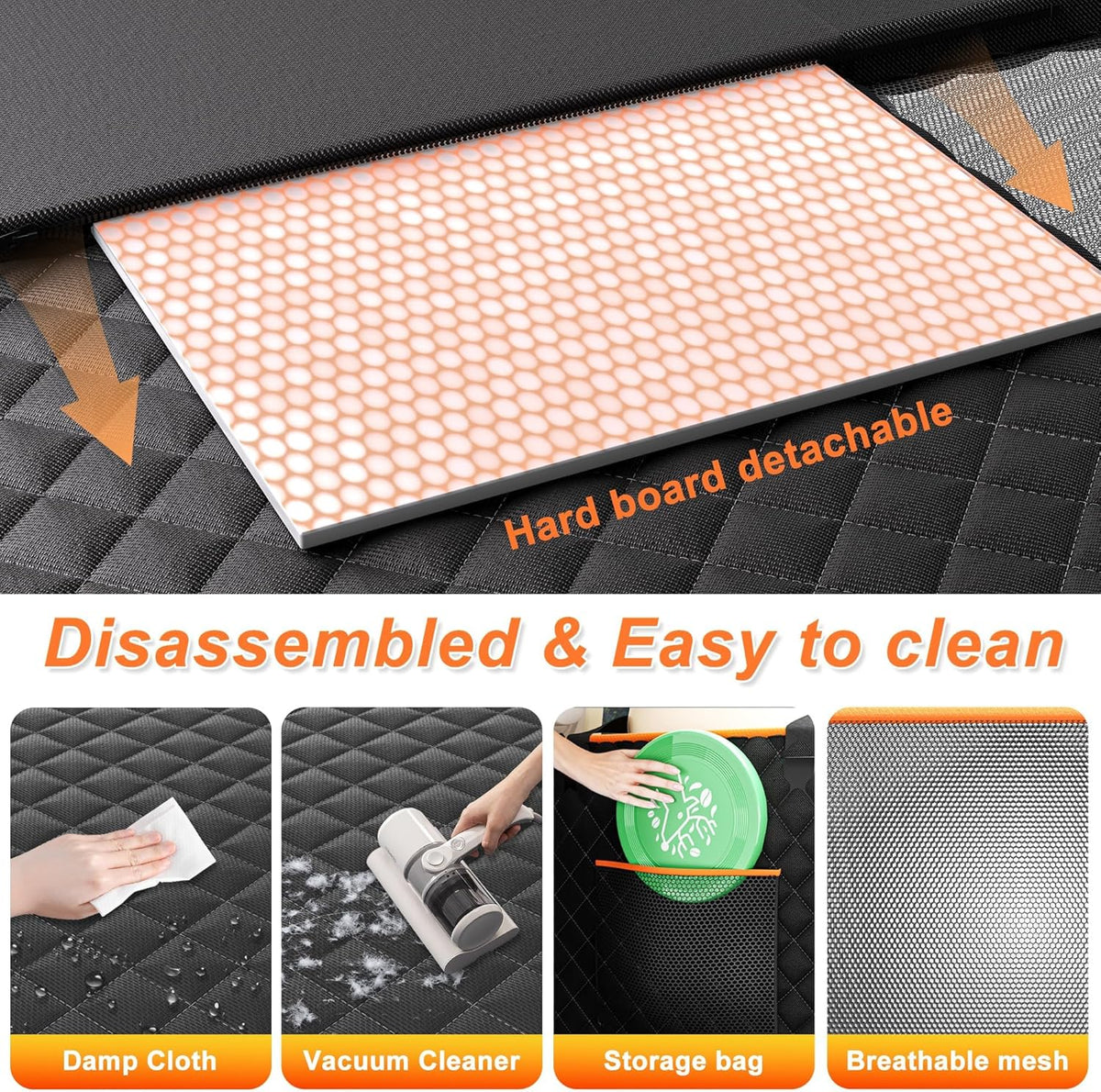 Back Seat Extender for Dogs - Large Space, Waterproof Dog