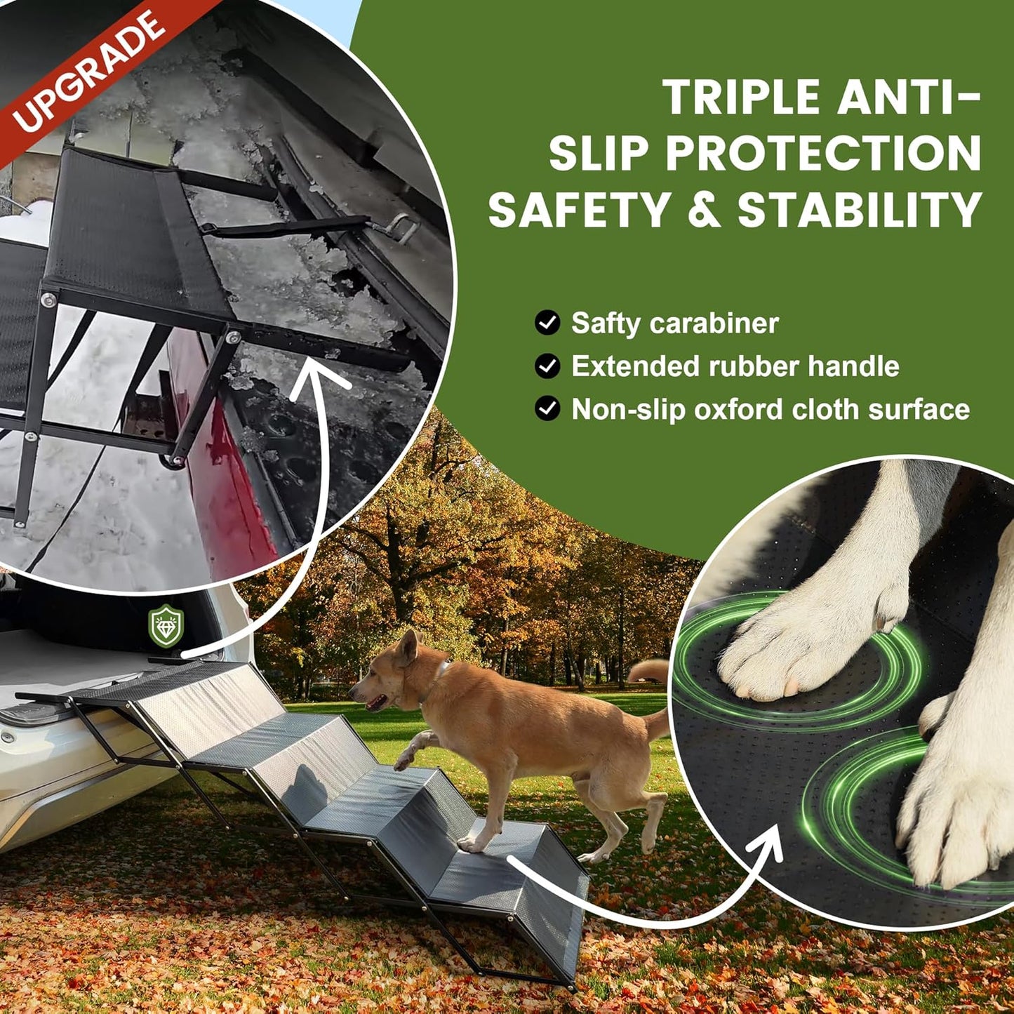 Dog ramp, 5-Step Dog ramps for Large Dogs with Non-Slip
