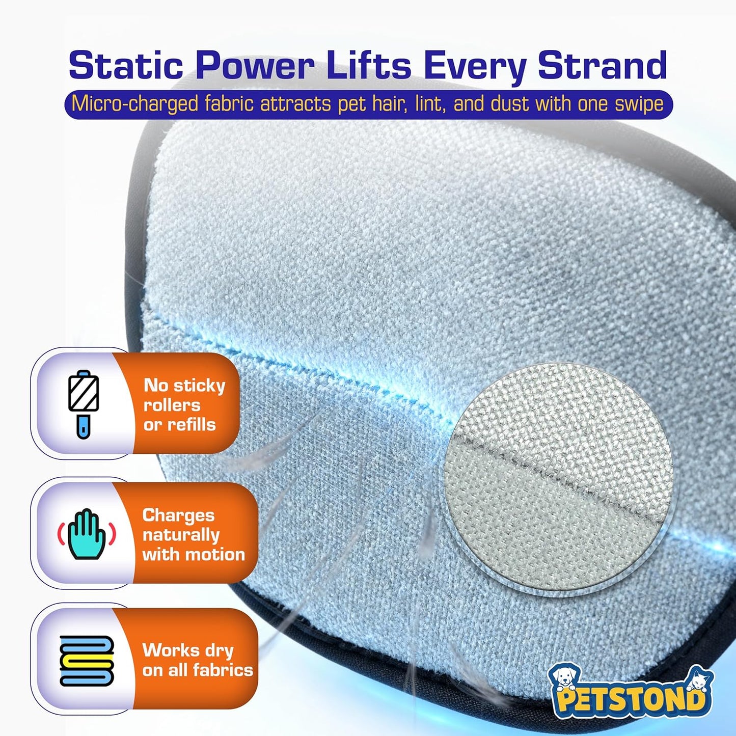 Pet Hair Removal Tool – Reusable Electrostatic Glove with