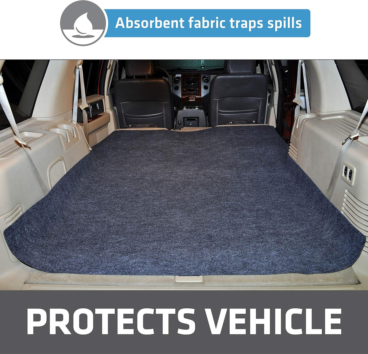 Drymate Cargo Liner Mat (60” x 72”), Dog Seat Cover, Trunk Liner, Absorbent, Waterproof, Machine Washable, Protects Vehicle Interior, for SUVs, Trucks, Vans, Cars (Made in The USA)