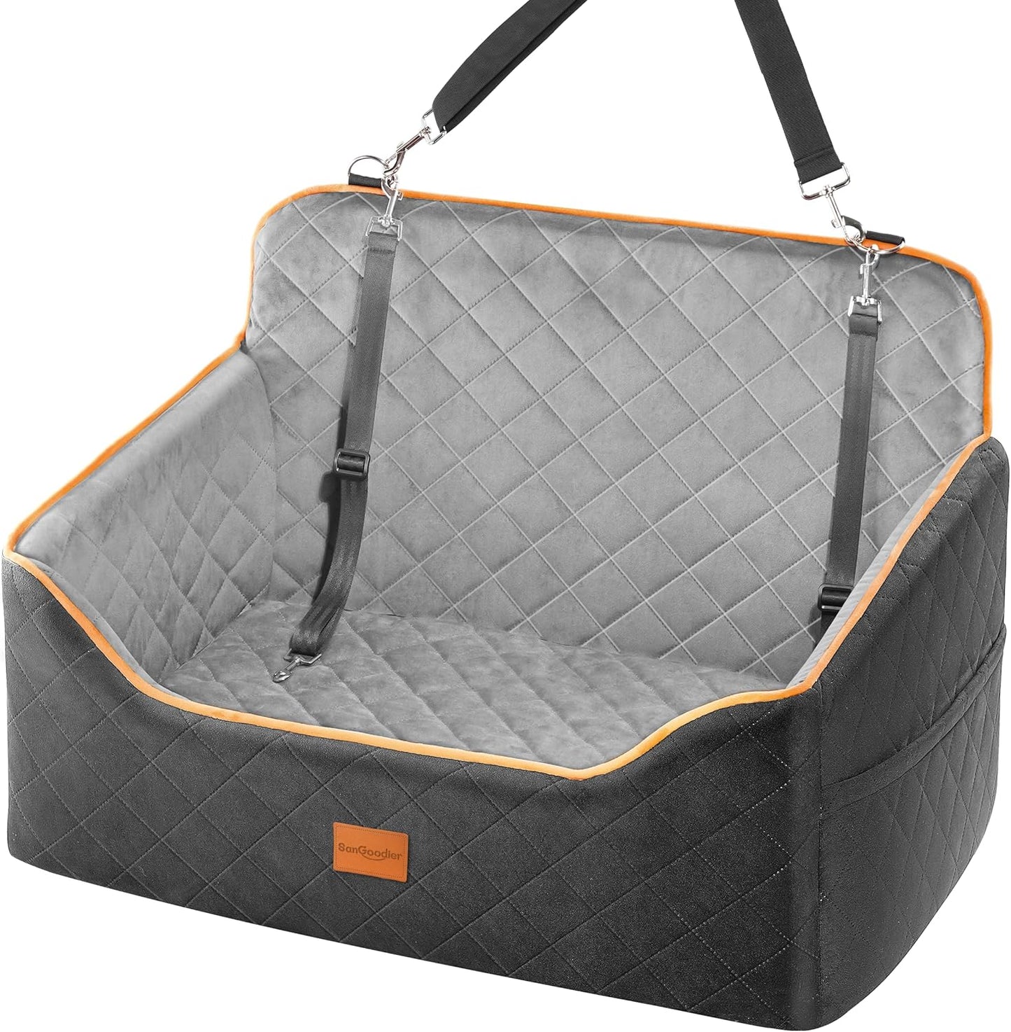 Dog Car Seat for Medium Dogs - Pet Car Seat with 2 Safety