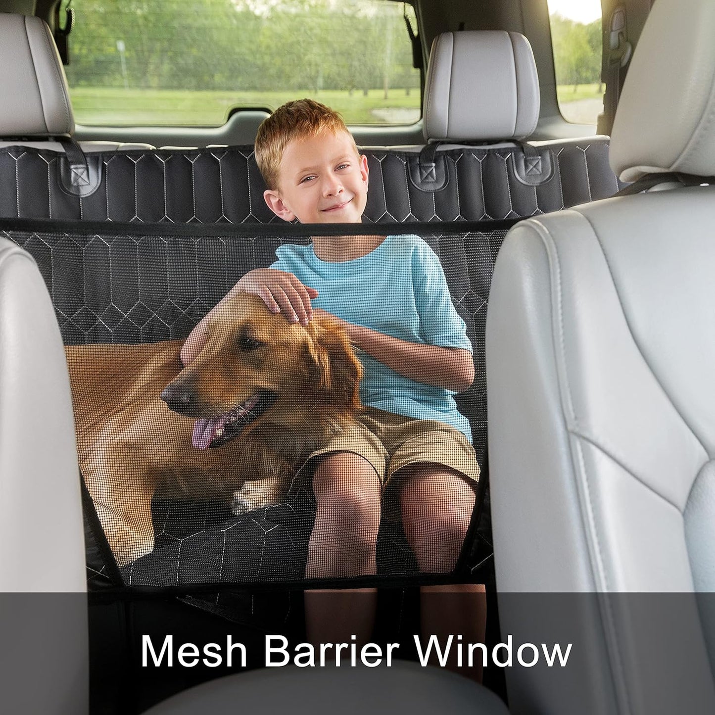 Dog Car Seat Cover. 6-in-1 Dog Hammock for Cars, Trucks &