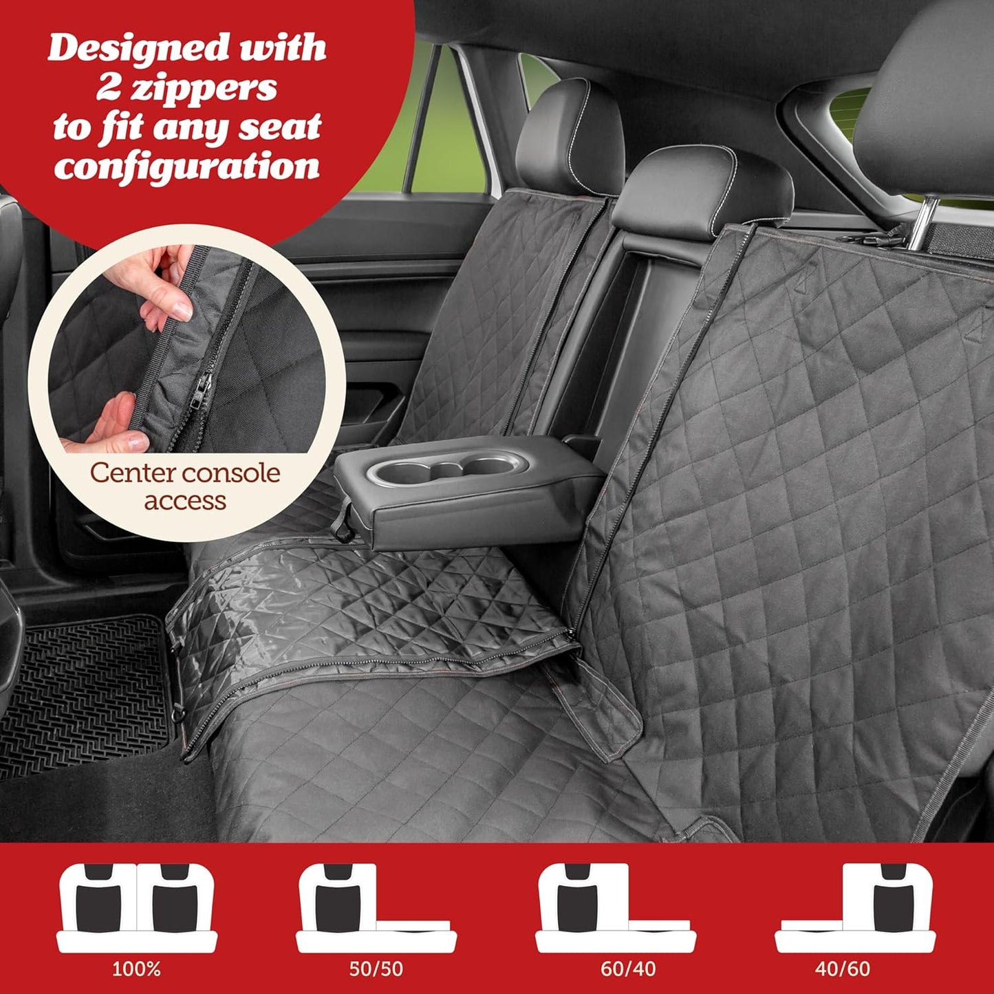 Car Seat Cover & Protector for Dogs - Non-Slip Waterproof