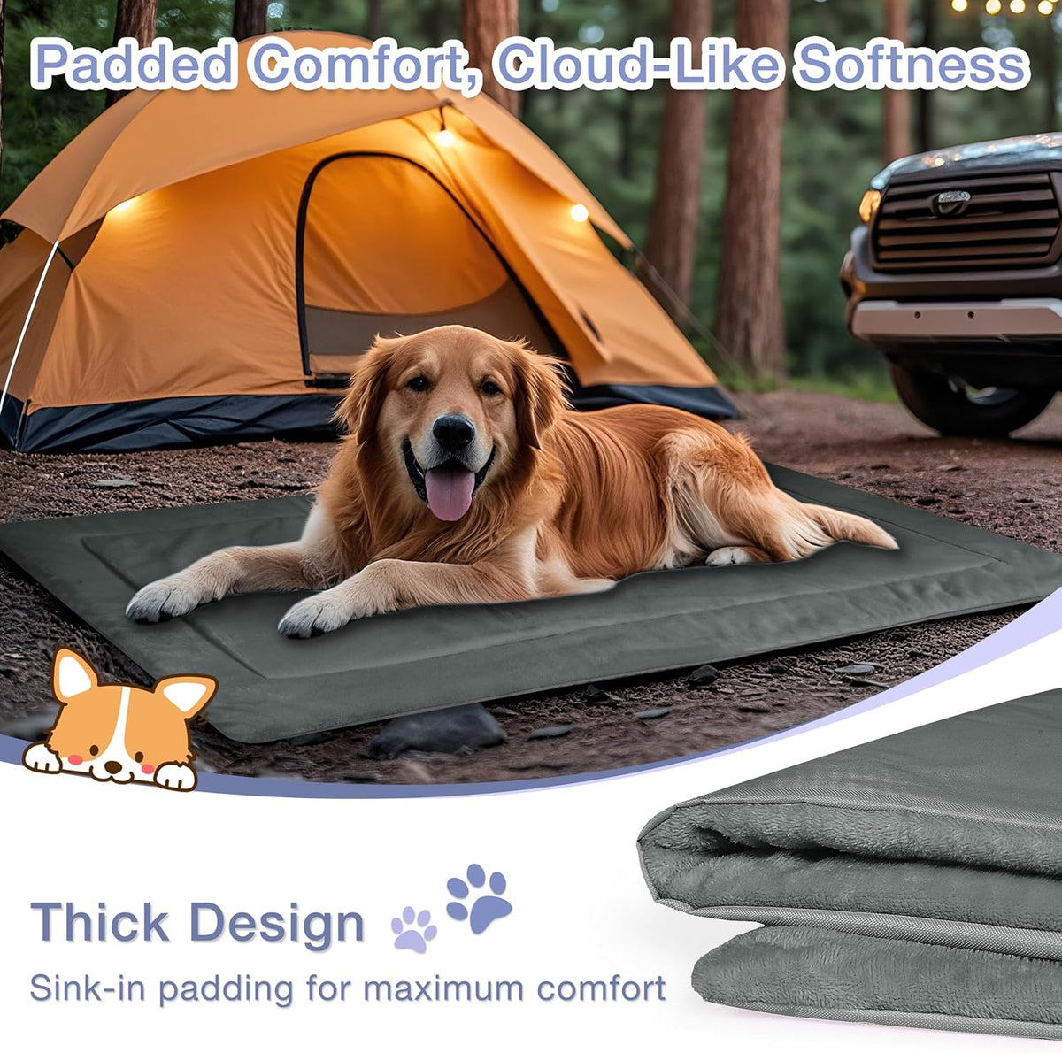 Waterproof Foldable Dog Bed Pad for Camping & Travel