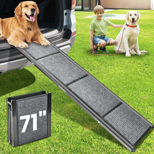Dog Ramp for Car, 71''x 17.3'' Extra Long Dog Ramp for