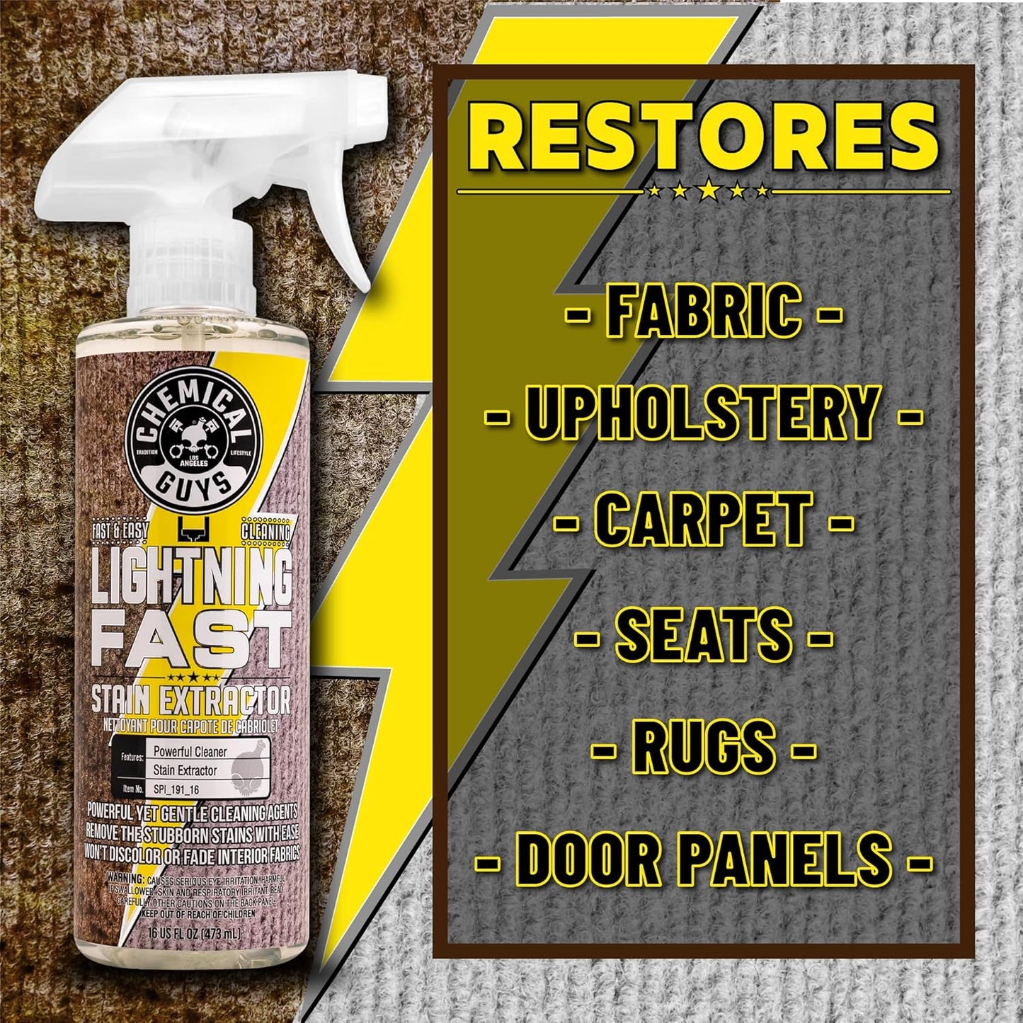 Lightning Fast Carpet and Upholstery Stain Extractor