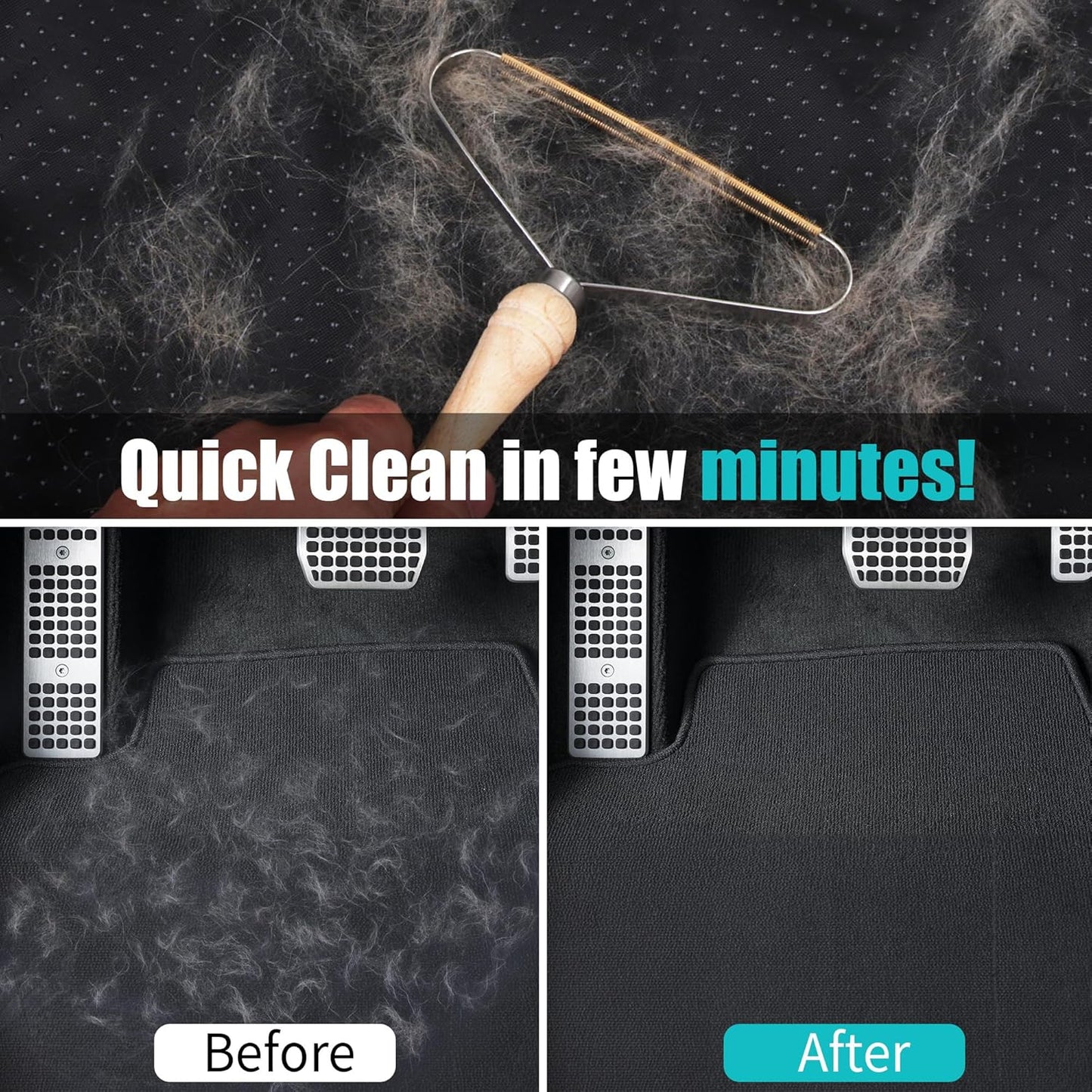 Pet Hair Removal Tool 2 Pack Dog Cat Pet Hair Remover for