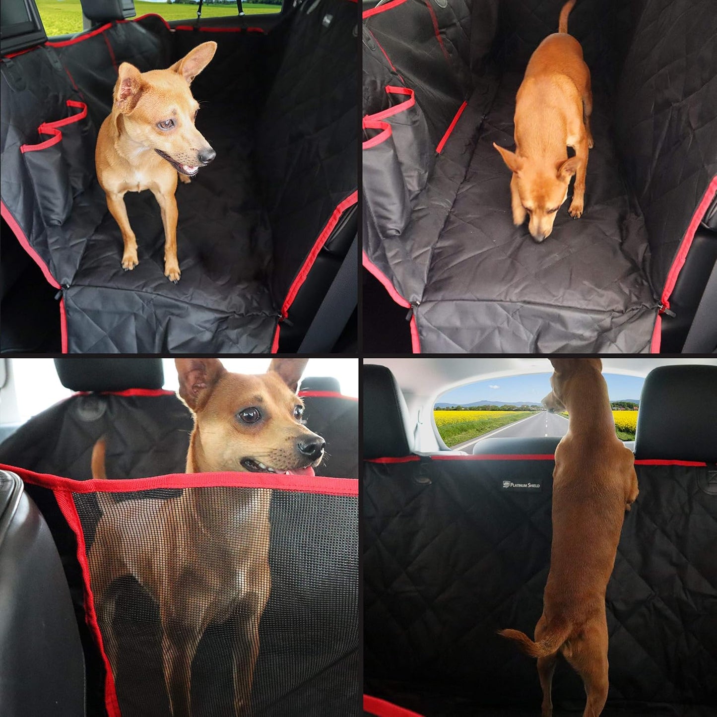 Dog Car Seat Cover, Back Seat Pet Cover - Waterproof