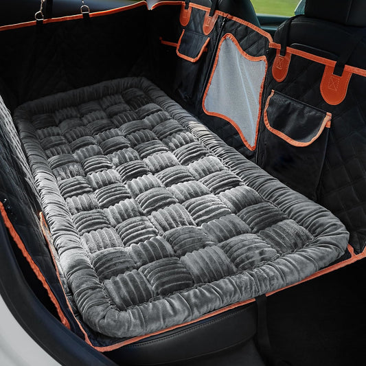 Backseat Pet Bed Mat,Dog Bed for Car,Fuzzy Dog Seat Cover