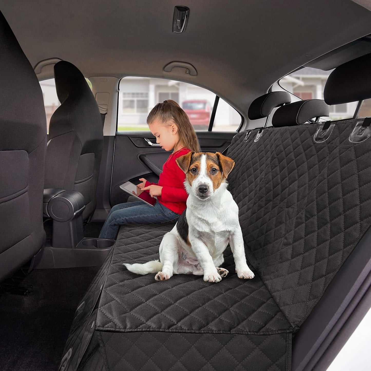 Waterproof Dog Car Seat Cover for Back Seat or Trunk, Car