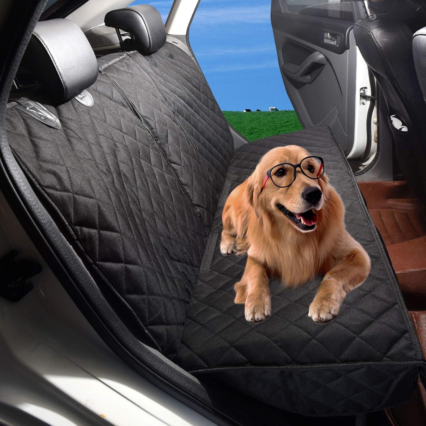 Dog Seat Cover, Bench Seat Cover Protector Pet Back Seat