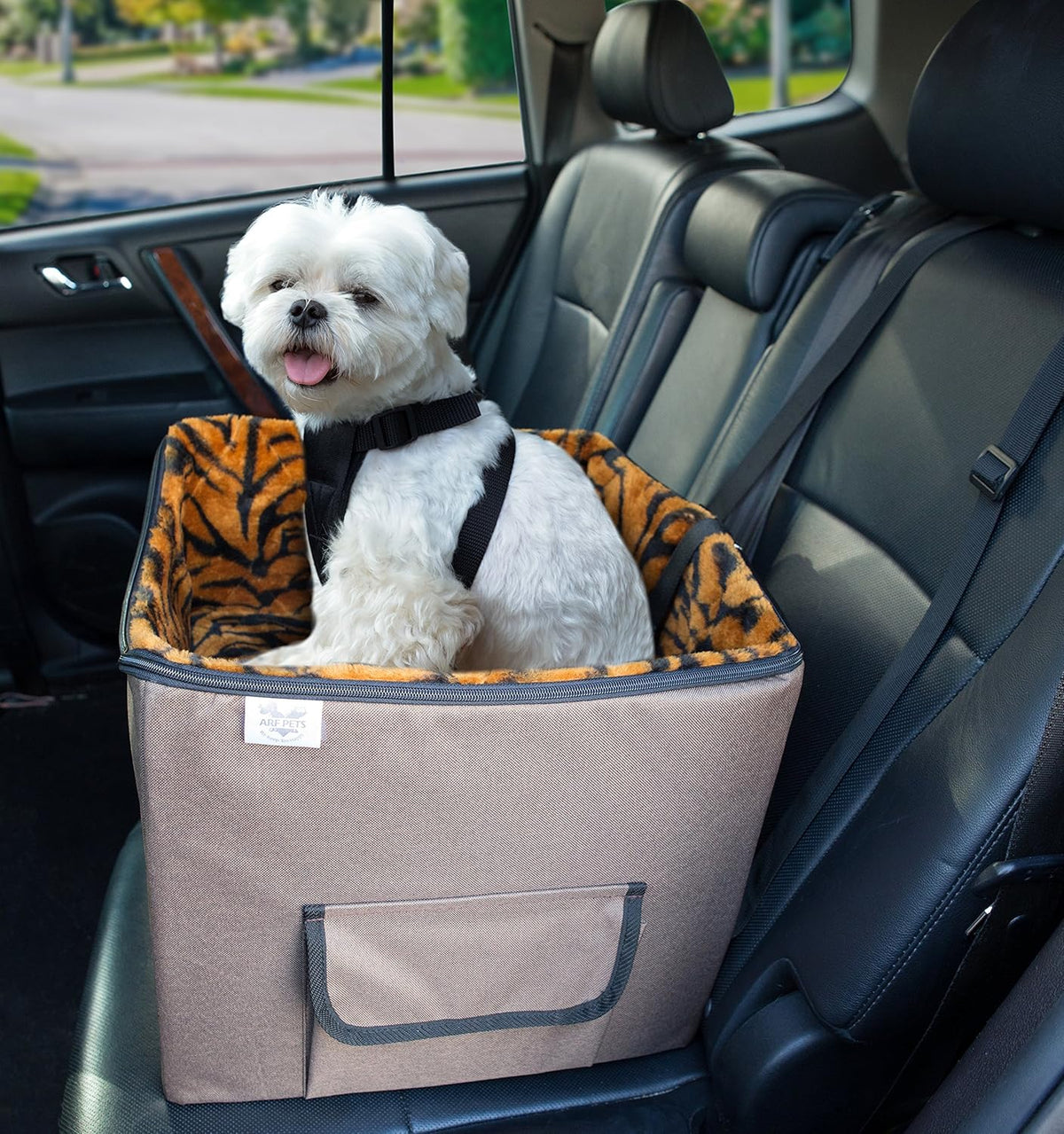 Pet Car Seat, Dog Booster Safety Seat with Adjustable